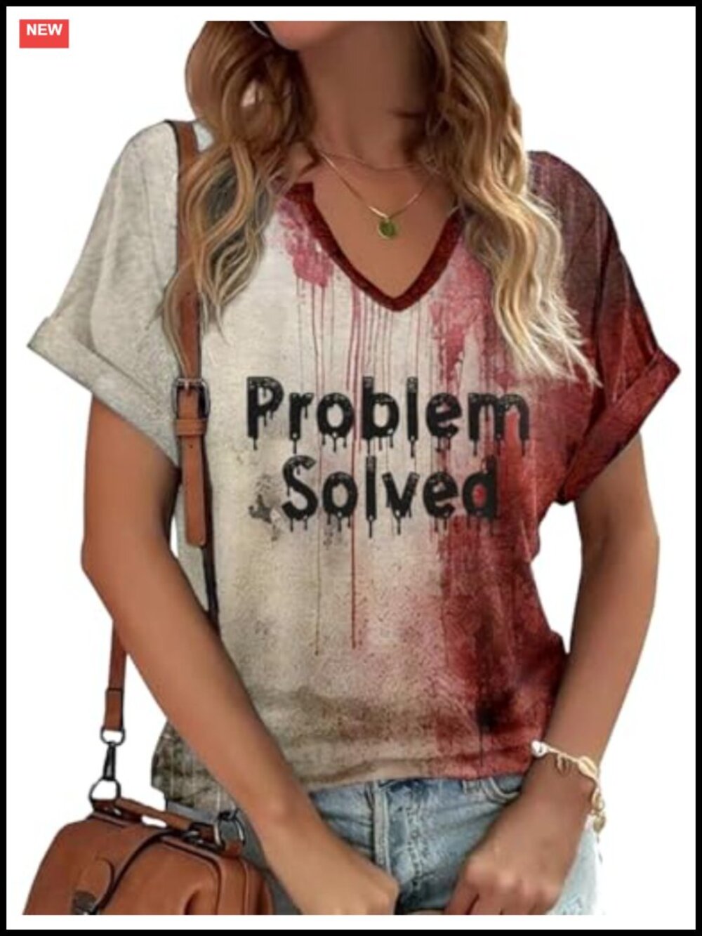 Women's V-Neck Halloween Graphic Tee Fall Short Sleeve Casual Top